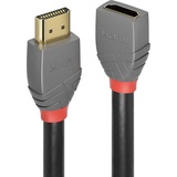 Lindy HDMI Verlängerungskabel HDMI-A Stecker, HDMI-A Buchse 1.00m Anthrazit, Schwarz