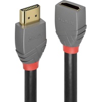 Lindy HDMI Verlängerungskabel HDMI-A Stecker, HDMI-A Buchse 1.00m Anthrazit, Schwarz