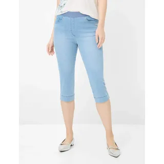 RAPHAELA by BRAX Style PAMINA CAPRI Bleached Light BLUESLIGHTLYUSE, denim hellblau, Gr. 42K