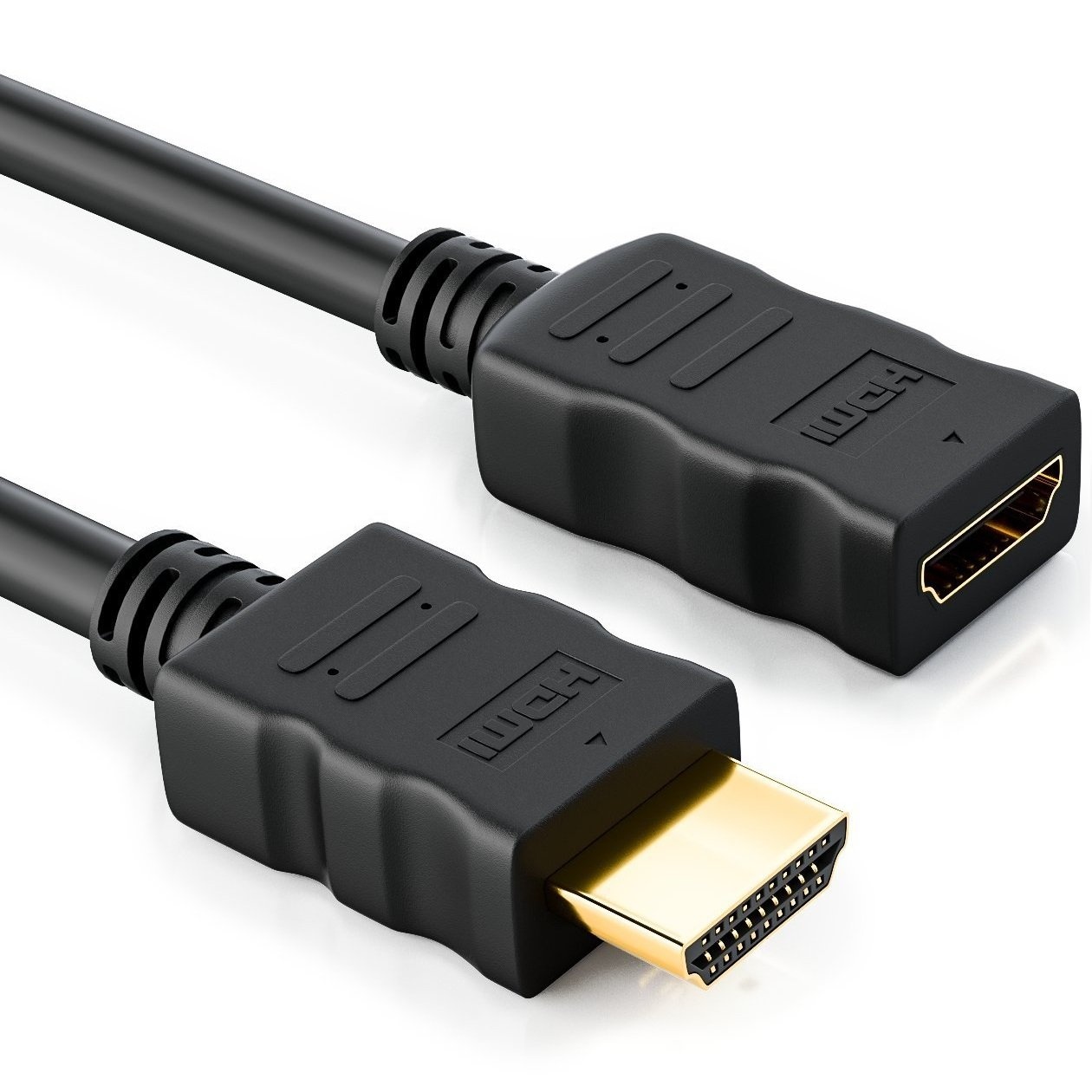 deleyCON 5m HDMI Verlängerung Kabel - Kompatibel zu HDMI 2.0a/b/1.4a - UHD 4K HDR 3D 1080p 2160p ARC - High Speed mit Ethernet - Schwarz