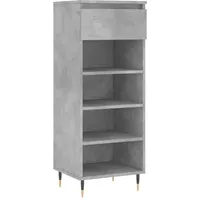 VidaXL Schuhschrank Betongrau 40x36x105 cm Holzwerkstoff
