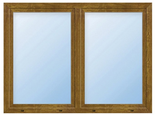 Meeth Wohnraumfenster »77/3 MD«, Gesamtbreite x Gesamthöhe: 110 x 135 cm, 2-flügelig, Dreh/Dreh-Kipp - goldfarben
