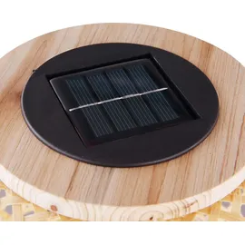 GLOBO Solarleuchte Bambus H 56,5 cm 1er Set braun