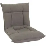 Mendler Bodensessel HWC-N44, Relaxsessel Bodenkissen Bodensofa Klappsessel 6 Relaxpositionen, stabiles Gestell Samt ~ dunkelgrau