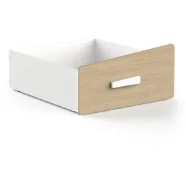 CaliCosy Hausbett CABANE 90 x 200 cm MDF weiß Eichedekor