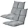 [en.casa] Bodensessel Deinze Polyester 110 x 2 x 70 cm Silber verstellbar mit Liegefunktion