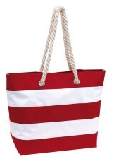 Strandtasche XXL mit Reißverschluss Groß Strand Tasche Badetasche Damen Rot