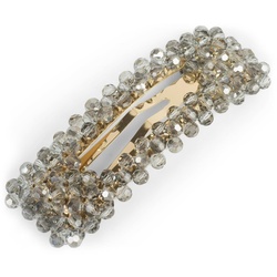 styleBREAKER Haarspange, 1-tlg., Rechteckige Kunststoff Perlen Haarspange grau