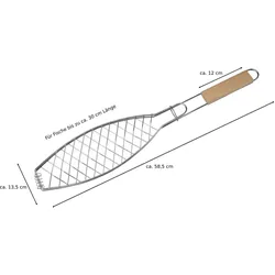 Haushalt International Fischbräter Fischgriller Fischklammer Fischzange Fisch-Grillzange