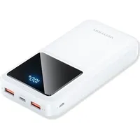 Vention Fhlw0 Powerbank 20000mAh, Micro-USB, USB-C, 2xUSB-A, 22.5W Weiß
