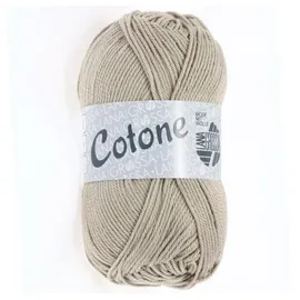 Lana Grossa Häkelwolle Baumwolle Beige 50 g