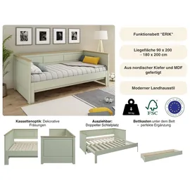 OTTO home ERIK 180 x 200 cm Olive