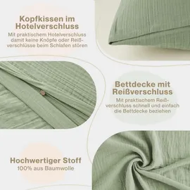 Blumtal Bettwäsche Grün, Textil, 135x200 cm, Schlaftextilien, Bettwäsche, Bettwäsche