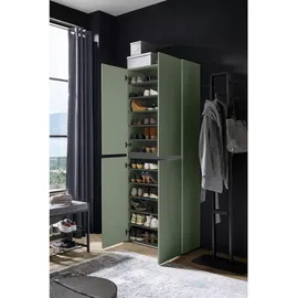 home24 Mister 80 x 200 x 34 cm hochglanz weiß / weiß