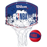 Wilson NBA TEAM MINI HOOP, NBA-Logo, Kunststoff, Rot/Weiß/Blau