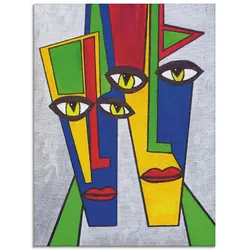 Glasbild ARTLAND "Portrait", bunt (farbe bild(er): bunt), B:45cm H:60cm, Bilder, in verschiedenen Größen