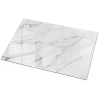 Tulup Tischplatte Hellgrau, Glas 100x70x0.4 cm Esszimmer, Tische, Esstische,