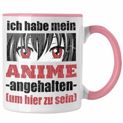 Trendation Tasse Trendation – Anime Tasse Geschenk Spruch Kaffeetasse Geschenke Deko Anme Fan Spruch Sprüche rosa
