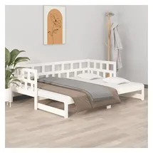 vidaXL Tagesbett Ausziehbar 90 x 200 cm weiß
