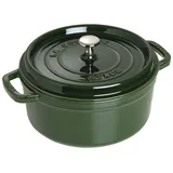 Staub Cocotte 28 cm rund basilikumgrün