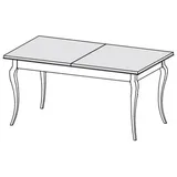 JVmoebel Esstisch Ausziehbarer Holztisch im eleganten Art Deco-Design in Weiß (Packung, 1-St., Esstisch), Made in Europa weiß