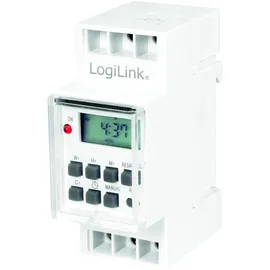 Logilink ET0010 ET0010-DIN-Rail Zeitschaltuhr mit Timer und LCD