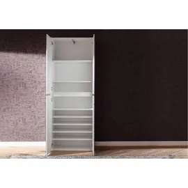 trendteam Garderoben-Set Mirror 4 Türen weiß