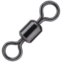 BKK Angelwirbel für Montagen zum Raubfischangeln & Meeresangeln Rolling Swivel-32 Black, Größe/Tragkraft/Packungsinhalt:Gr. 6 / 24kg / 10 Stück