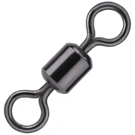 BKK Angelwirbel für Montagen zum Raubfischangeln & Meeresangeln Rolling Swivel-32 Black, Größe/Tragkraft/Packungsinhalt:Gr. 6 / 24kg / 10 Stück