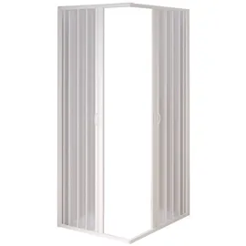 Forte Nova Kit Box Eck-Duschkabine mit Falttür 80 x 185 cm Duschwanne