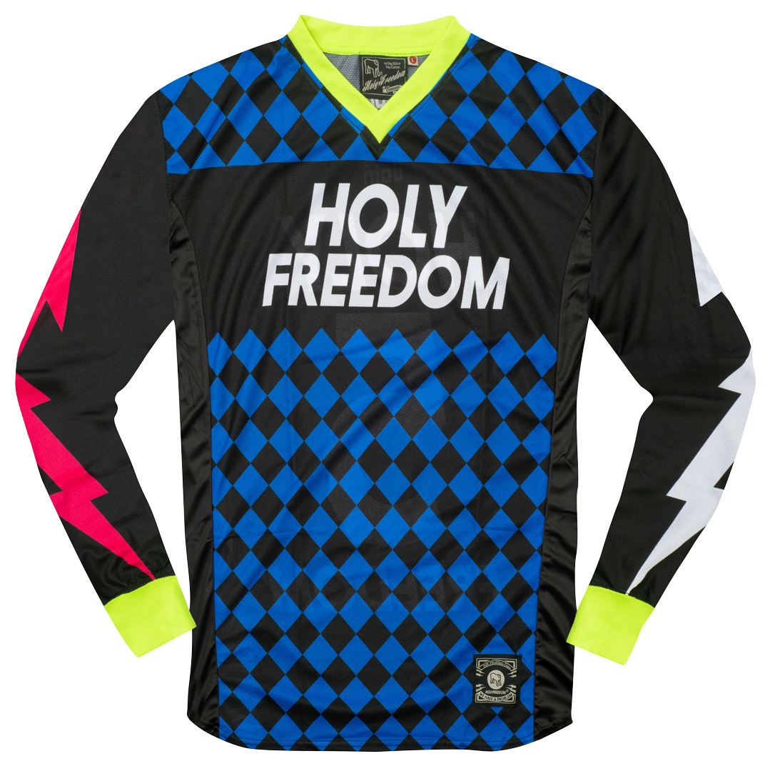 HolyFreedom Cinque Motorcross Jersey, zwart-blauw, L Voorman