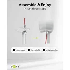 goobay Lautsprecherständer Modern Era 3 Base, weiß