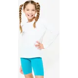 Langarmshirt Basic Baumwolle Kinder weiss weiß 123-130cm 7-8J