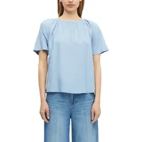 s.Oliver Leinenmixbluse mit Schleifendetail Blau 46