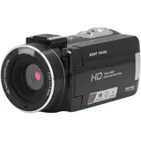 Garsent Videokamera-Camcorder, Digitaler Full HD 1080P 30 MP 3,0 Zoll 270-Grad-Drehung, LCD 18-Fach Digitaler Zoom-Camcorder-Kamera mit Akku, Vlogging-Kamera für YouTube (Black)