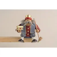KWO Olbernhau 21655 Räuchermännchen Kantenhocker Caspar, 17 cm