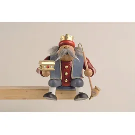 KWO Olbernhau 21655 Räuchermännchen Kantenhocker Caspar, 17 cm