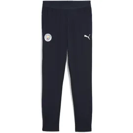 Puma Sporthose "Manchester City Trainingshose Jugendliche", Kinder, Gr. 164, Normalgrößen, blau (deep navy blau), Obermaterial: 100% Polyester. Besatz: 12% Elasthan, 88% Polyester, regular fit, Hosen Sporthose