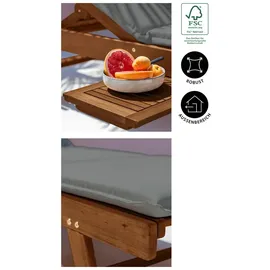 Dehner Ravenna Rollliege 200 x 70 x 89 cm Grau