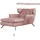 KAWOLA Relaxsessel CHARME Cord 130 x 95 x 160 cm Rosa mit Kissen