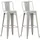 TPFLiving Barhocker 2er Set Metall 0 x 0 cm Silber