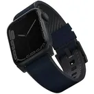 Uniq pasek Straden Apple Watch Series 1/2/3/4/5/6/7/8/SE/SE2/Ultra 42/44/45/49mm. Leather Hybrid Str (42 mm, 44 mm, 45 mm, 49 mm, Eco-Leder, ecological leather, Leather, Plastic, Silicon, Silicone), Uhrenarmband, Blau