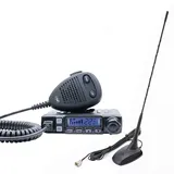 PNI Radio CB PNI Escort HP 7120 ASQ, HF-Verstärkung, 4 W, 12 V und CB PNI Extra 48-Antenne mit Magnet, 45 cm, SWR 1,0, AM/FM funktioniert nur im EU-Band