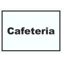 Cafeteria Schild mit Text Restaurant mit Selbstbedienung waagerecht A6 (105x148mm)