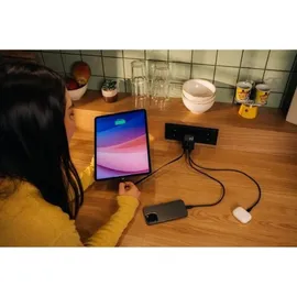 Verbatim Gan Charger 65W 2xUSB-C PD,1xUSB-A, retrac. Cable 32217