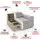LeGer Home by Lena Gercke Sessel LYZA Polyester 96 x 74 x 96 cm Braun