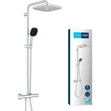 Grohe Vitalio Comfort 250 Duschsystem mit Thermostatbatterie für die Wandmontage chrom