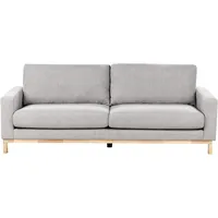 Beliani Sofa 3-Sitzer Siggard Stoff Grau