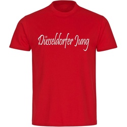 multifanshop T-Shirt Herren Düsseldorf - Düsseldorfer Jung - Männer rot L