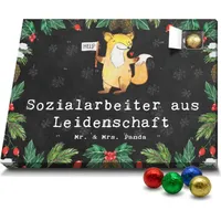 Mr. & Mrs. Panda Schoko Adventskalender Sozialarbeiter Leidenschaft - Schwarz - Geschenk, Abschied, Kollege, Ausbildung, Schokoladen Adventskalende... - Schwarz